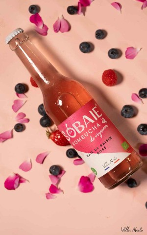 Pack de 4 cannettes de SOBAIE Rosé est une infusion de raisin rosé gris bio à la robe délicate