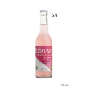 Pack de 4 cannettes de SOBAIE Rosé est une infusion de raisin rosé gris bio à la robe délicate