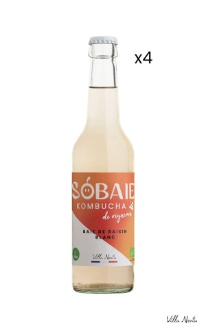 Pack de 4 cannette de Sobaie Kombucha de Vigneron, boisson sans alcool
