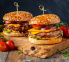 Burger gourmet au bœuf,