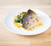 Filet de dorade au citron confit et herbes