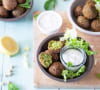 Falafels sauce yaourt-menthe
