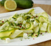 Carpaccio de courgettes, feta et menthe