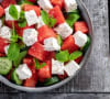 Salade de pastèque, feta et menthe
