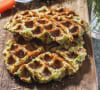 Gaufre salée à la courgette et feta